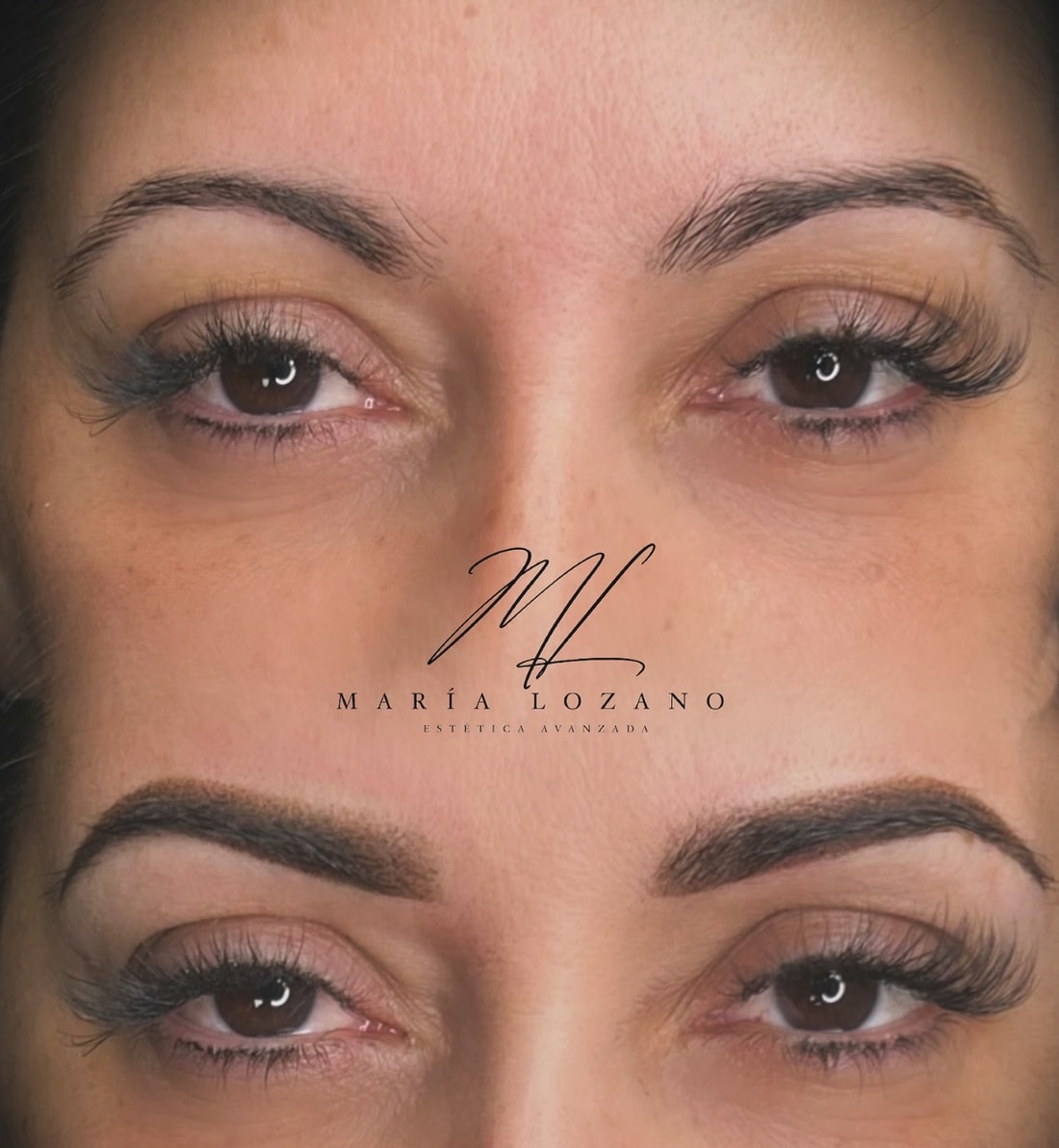 Diseño de cejas efecto polvo